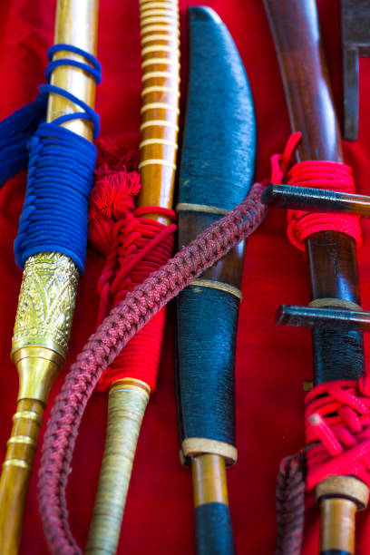 istock Ancient styled southeast asian blades and swords 1493756065