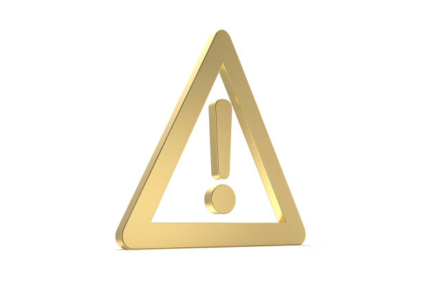 istock Attention sign 3d rendered isolated on white background with shadow 1493756140