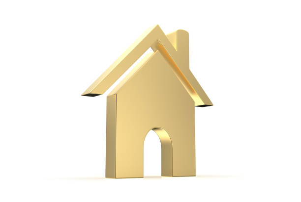 istock 3d rendered house icon isolated on white background with shadow 1493756369