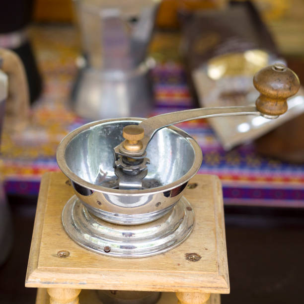 istock Close-up of old fashioned coffee grinder 1493756933