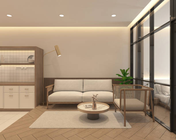 istock Modern japan style living room 1493758543