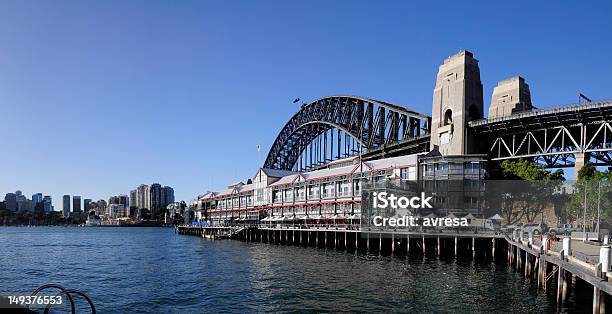 Мост Harbour Bridge И Сиднейский Залив Walsh От — стоковые фотографии и другие картинки Walsh Bay - Walsh Bay, Сидней - Австралия, Коммерческий док