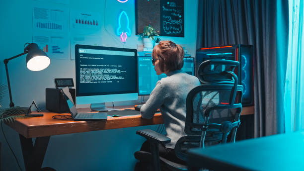 Female developers using AI writes the code for data analytics Asian Female programmers using AI Chatbots generate the code in software development and machine learning, AI Innovation technology concept broadcast programming stock pictures, royalty-free photos & images
