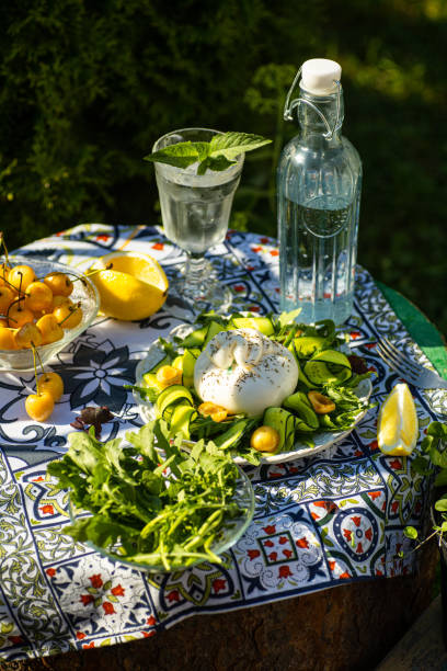 istock Healthy restaurant lunch at summer sunny day. Vertical 1493768161