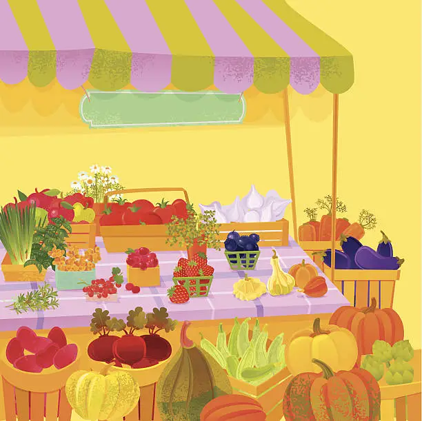 Vector illustration of Farmer's Market