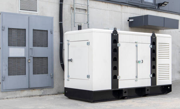 istock Mobile, standby industrial diesel generator for emergency power supply. Generator with internal combustion engine. For emergency use of electricity outdoors. 1493771091