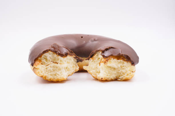 istock Yummy milk chocolate coated donut 1493771731