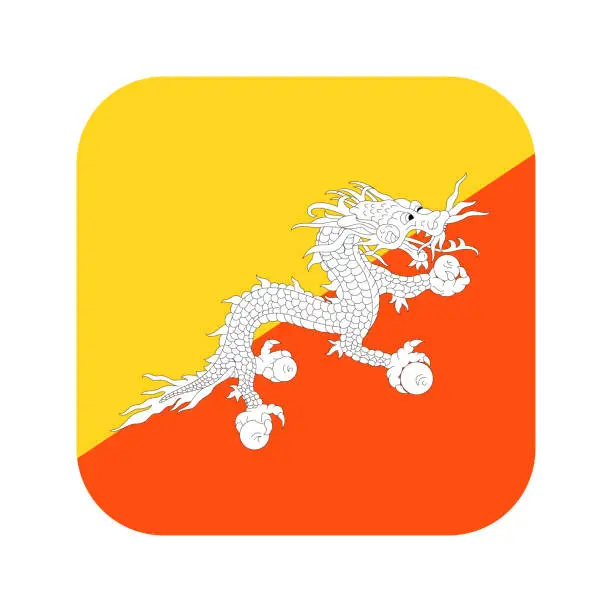 Vector illustration of Bhutan flag simple illustration for independence day or election