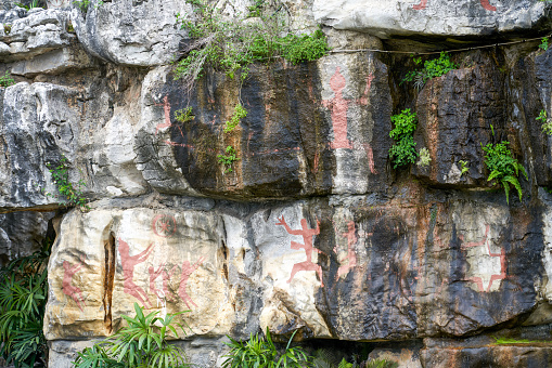 Ancient characteristic murals in Guangxi, China, Huashan murals