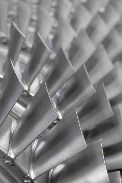 istock Group of turbine blades 1493786007