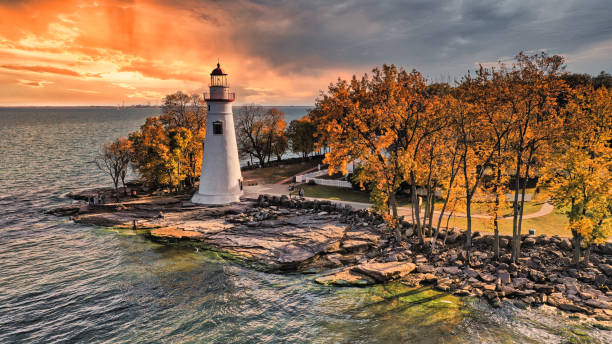 farol de mármore oh - ohio landscape - fotografias e filmes do acervo