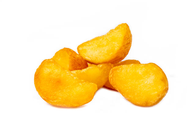istock Fried potato wedges. Fast food. Isolated on white. 1493787696