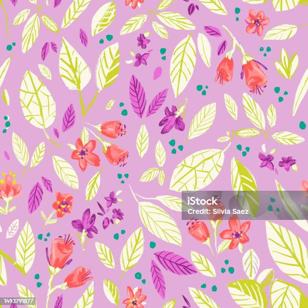 Fresh Spring Seamless Pattern Stock Illustration - Download Image Now ...