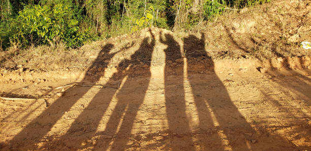 istock Family shadow on rural country road 1493799564