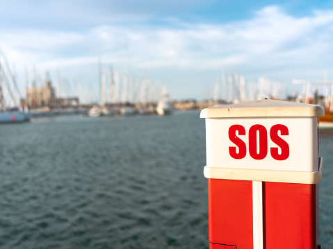 Prominent SOS Signage at the Harbor