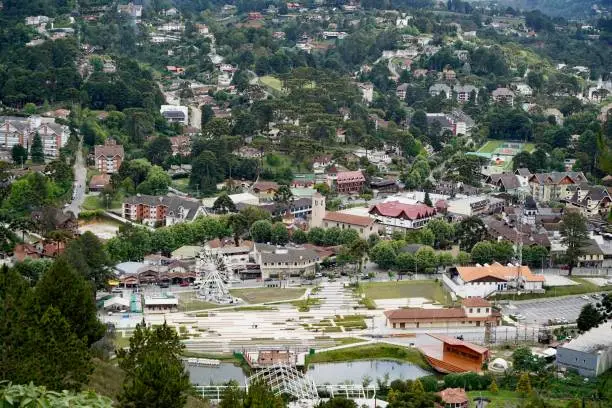 Panaramic view of the Brazilain Swiss Town, Campos do jordão Brazil