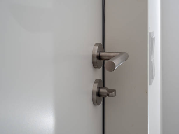 istock White glass door to the room. 1493812706