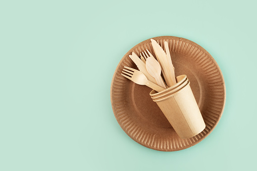 Natural and organic tableware for environmentally-friendly dining, Eco-friendly paper plates for a green party