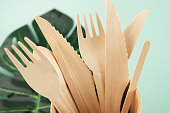 Wooden utensils for eco-conscious customers, Disposable eco tableware set