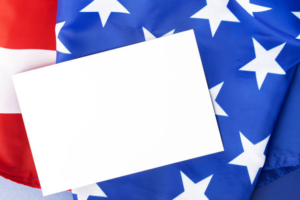 istock white card on american flag, space for text, independence day mockup 1493813535