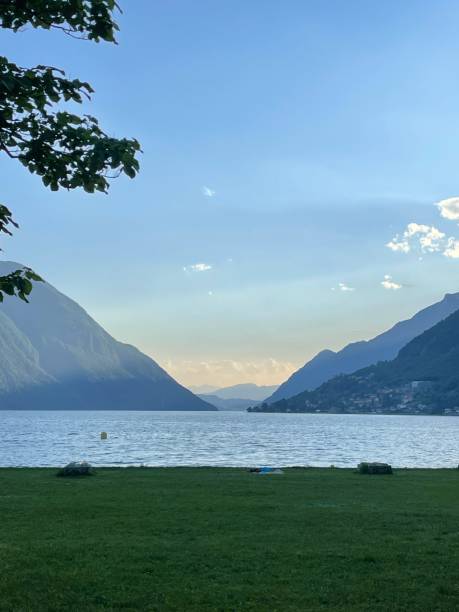 istock Sunset lake Lugano at Porlezza 1493814342