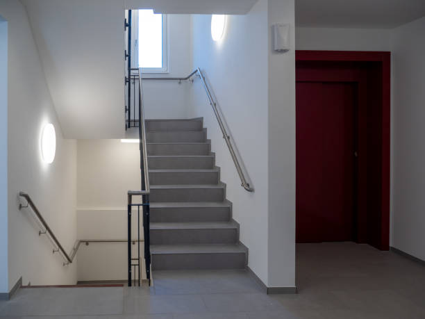 istock Staircase of a multi-storey building. 1493814462