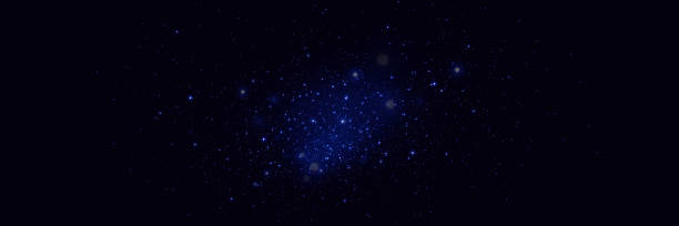 istock Sparks of dust and blue stars shine with a special light. Vector sparkles on a black background. 1493815256