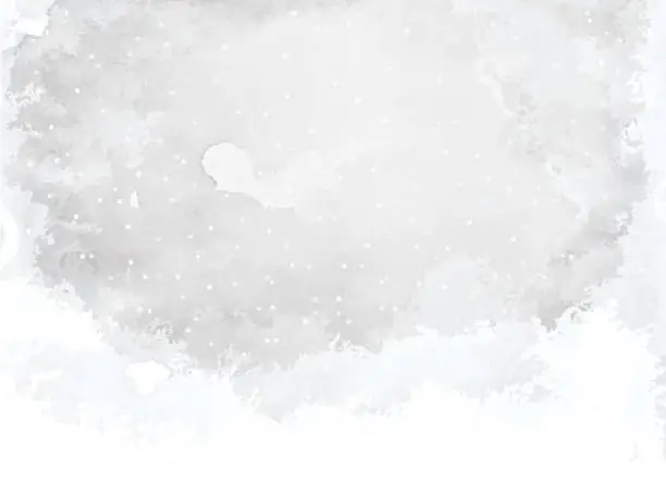 Vector illustration of Winter gray background with snowflakes.