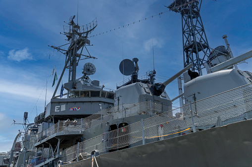 The Italian Navy mine warfare ship Numana in Piraeus, Greece