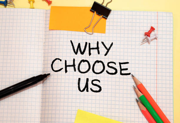istock Why choose us. Handwriting on a napkin 1493846658