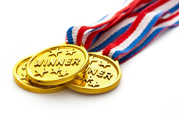 gold medals stock photo