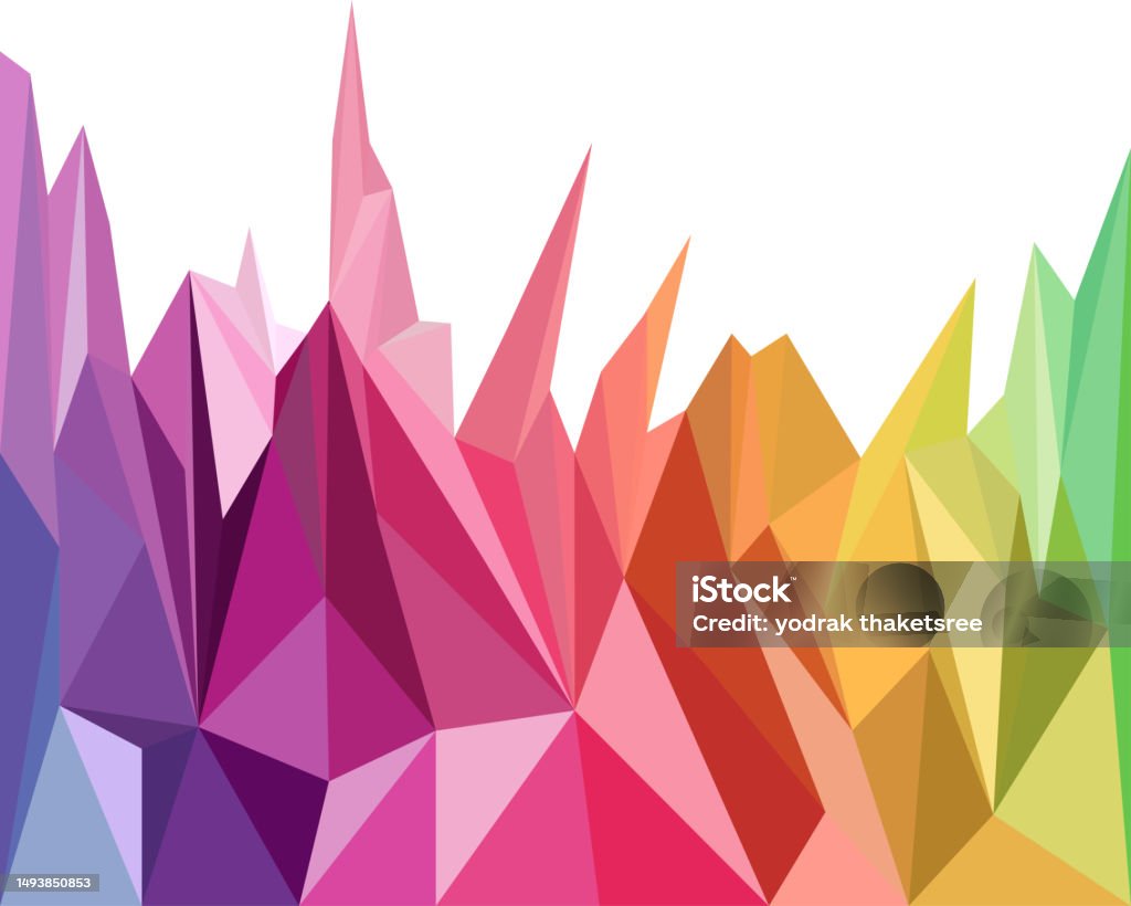 Three Color Polygon Multi Colorful Polygon Background Stock Illustration - Download Image ...