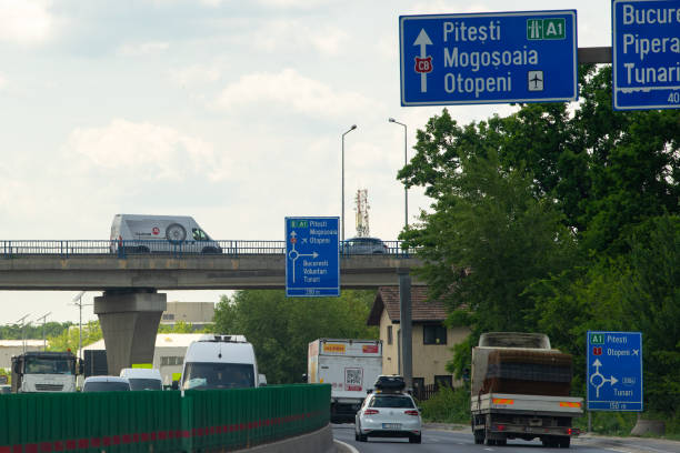 Bucharest ring road stock photo