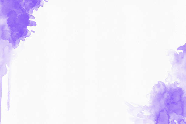 istock Abstract Purple Watercolor Splashes on White Background 1493860200