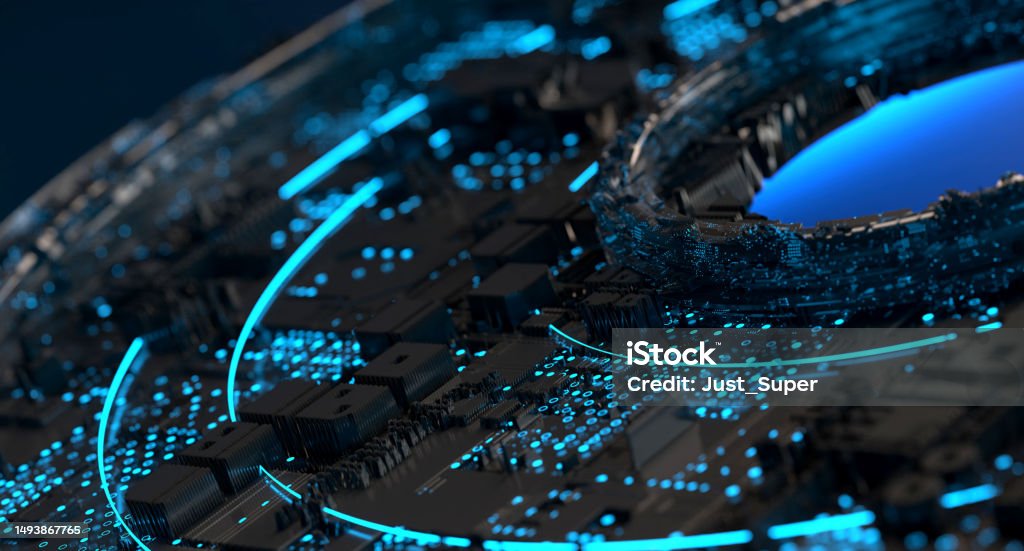 Computing Concepts Background Digital Technology Quantum Computing Concept Background Stock Photo ...