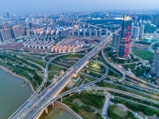 istock Modern city flyover overlooking, Changsha, China 1493869246
