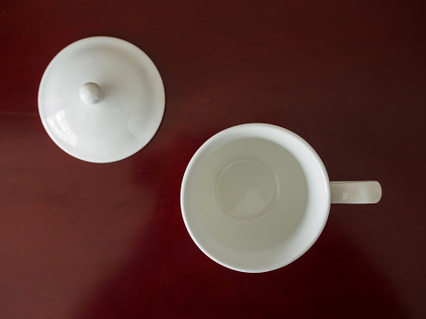 Chinese tea cup on table