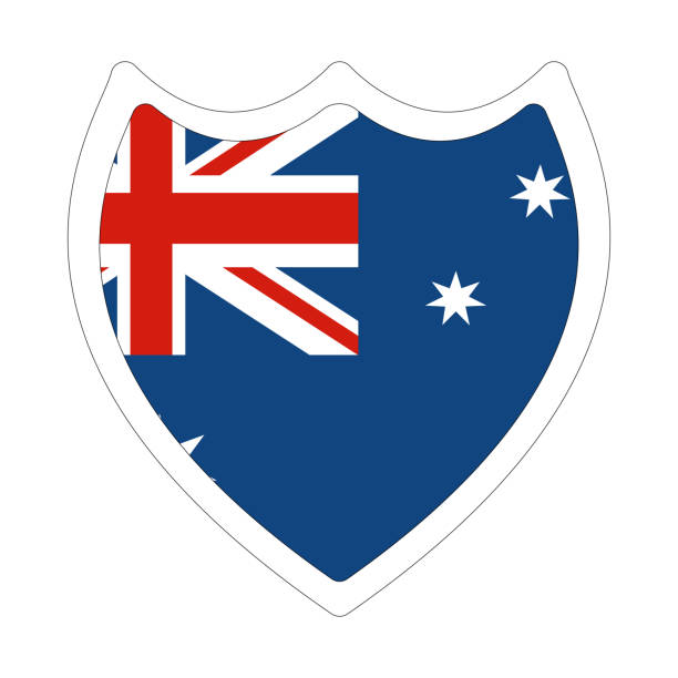 australien-flagge - new seven wonders of the world stock-grafiken, -clipart, -cartoons und -symbole
