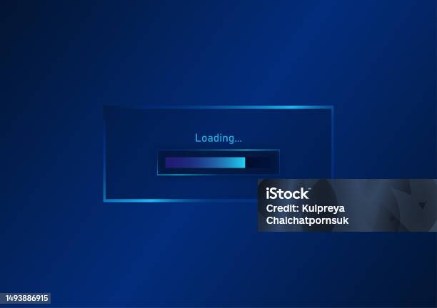 Technology Background Technology Loading Screen Showing Data Processing ...