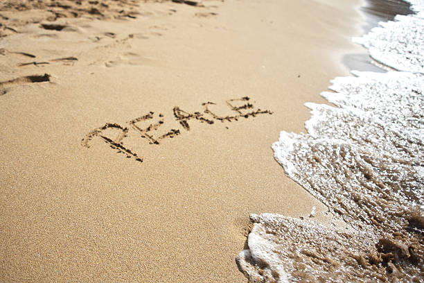 istock Peace in the sand flushed by sea 149389549