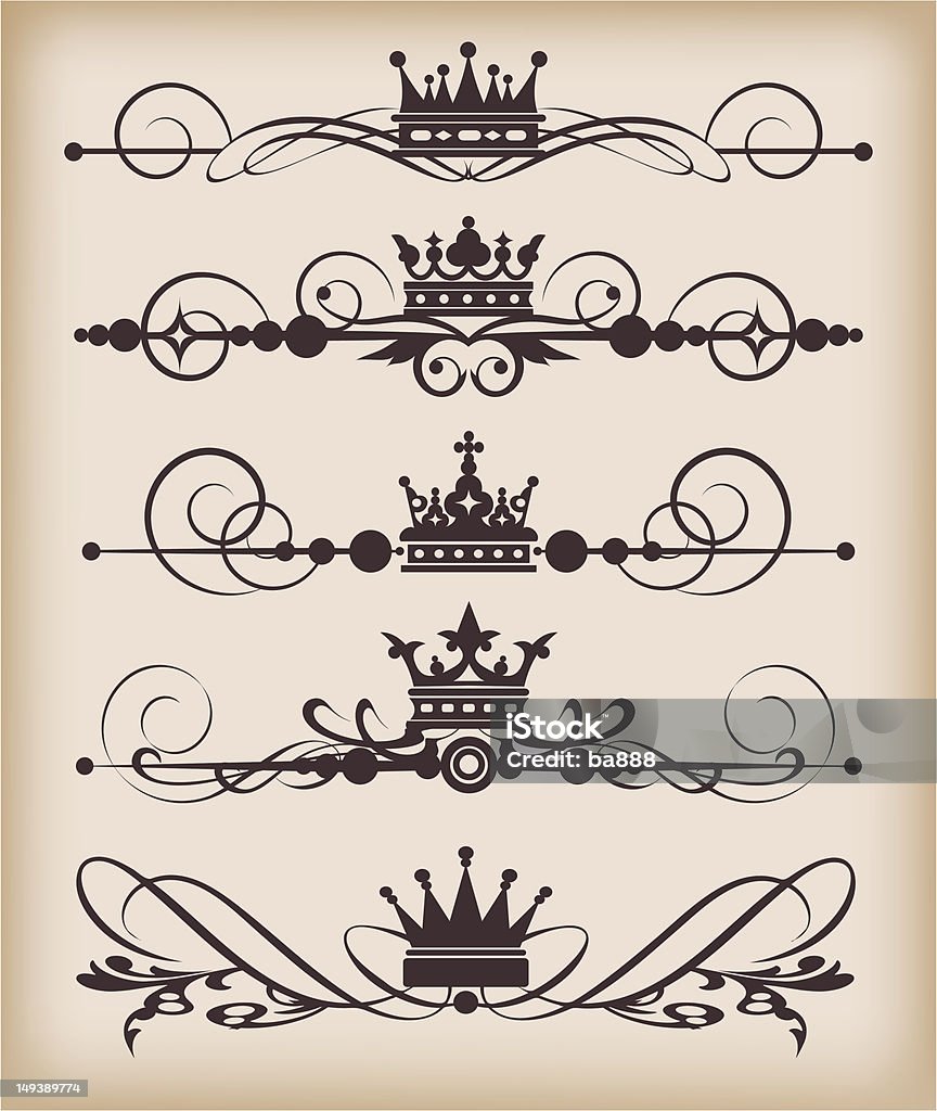 Divisórias Vector Design - Royalty-free Coroa - Enfeites para a cabeça arte vetorial