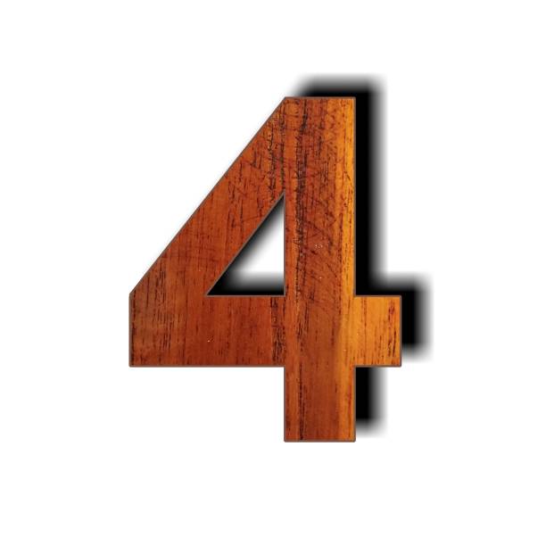 istock Wooden number 4 four 3d isolated on white background with clipping path. 1493899285