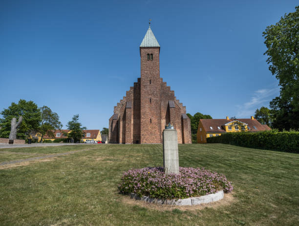 Maribo, Denmark - May 26, 2923: Monument for Leonora Christine Ulfeldt (1621-1698), daughter of King Christian IV. She married Corfitz Ulfeldt, who later betrayed king and country. Leonora Christine subsequently spent 22 years in captivity.