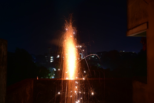 Tubri is a firework used during Diwali in India. A tubri is made from a spherical hollow terracotta shell with a flat base and a hole at the top.