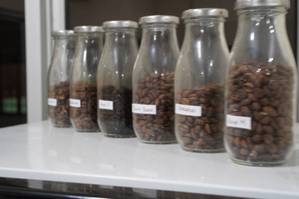 istock Coffee beans in glass jar 1493910062