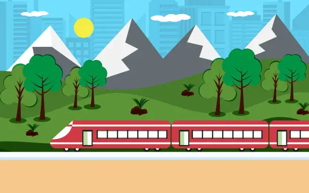 Vector illustration of High speed train