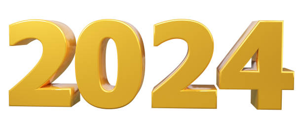 istock New Year 2024 illustrated in numbers isolated on background. 1493920862