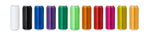 istock Various color beverage aluminium metal cans 500 ml design template 1493926319