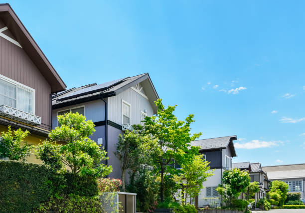 istock Residential area and blue sky. 1493929638
