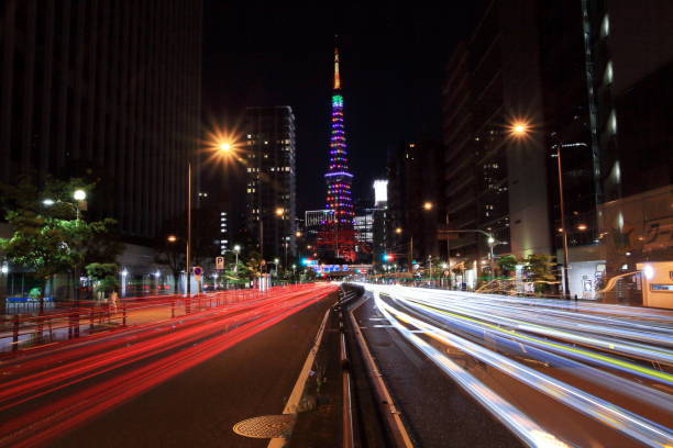 istock Night view of Tokyo Tower and Mita 1493933690